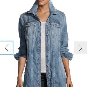 7 For All Mankind Longline Trucker Denim Jacket